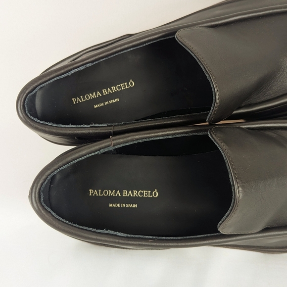 Paloma Barceló Teseo Iris Saw Edge Platform Loafer Moka Brown EU41 US 10.5 NIB - Picture 3 of 15